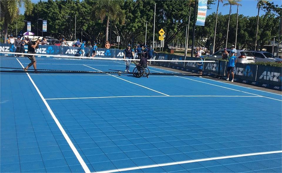 Dies ist ein Foto eines von moducourts gebauten Tennisplatzes