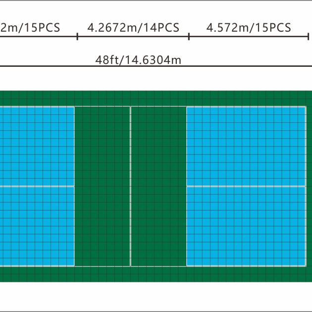 pickleball platz 48*24 ft