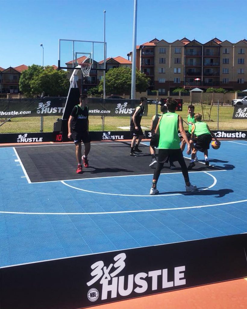 3 x 3 HUSTLE basketball court