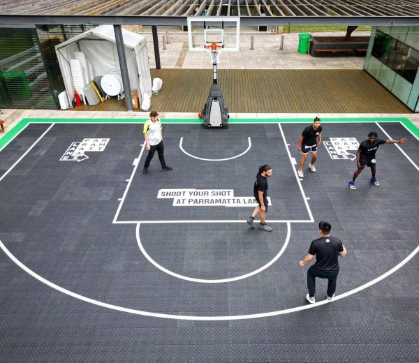 3 x 3 Turnier-Basketballplatz