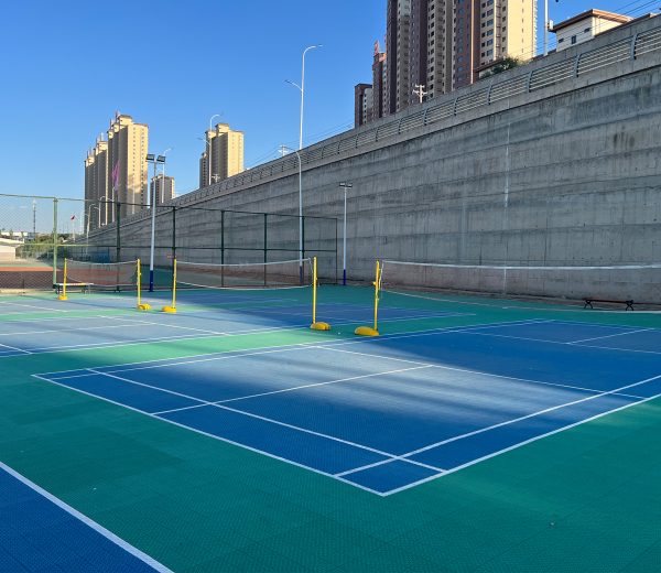 Outdoor badminton court