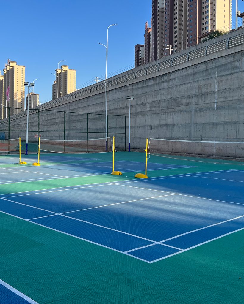 Outdoor badminton court